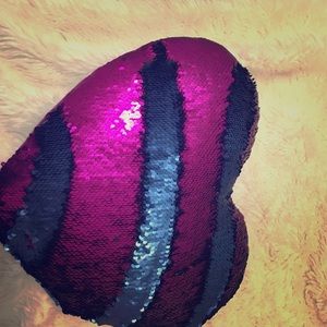 mermaiflip sequence heart shaped pillow